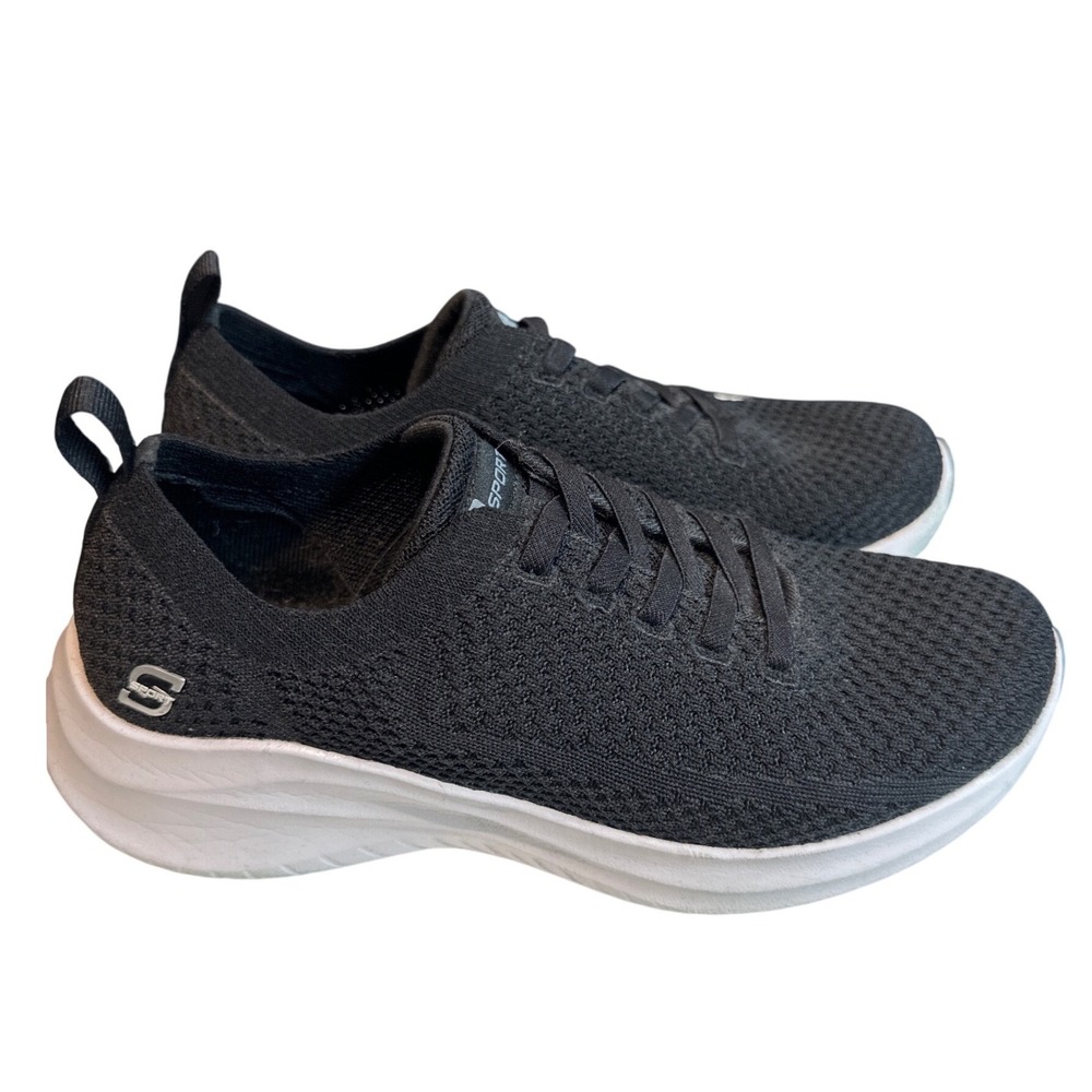 S Sport by Skechers Womens Black Knit Athletic Sneakers F190-11 Size 7 US
